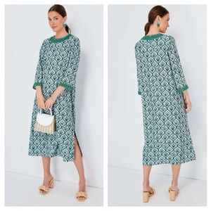 Tuckernuck Green Hyacinth Medallion Beaded Jamie 3/4 sleeve maxi dress size S